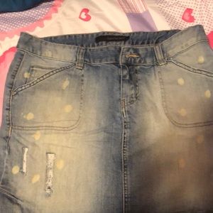 Mini denim skirt